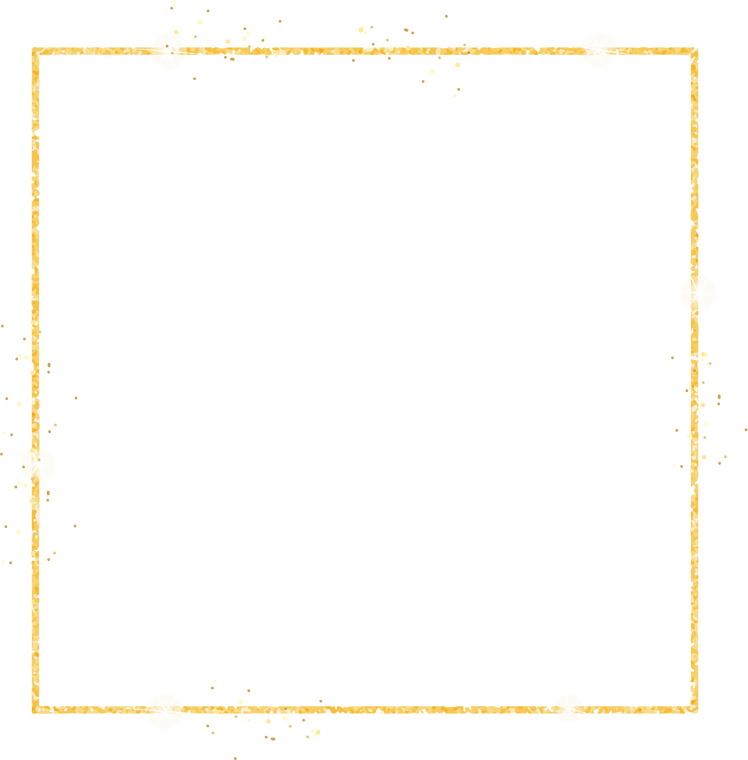 Gold Glitter Square Banner Frame